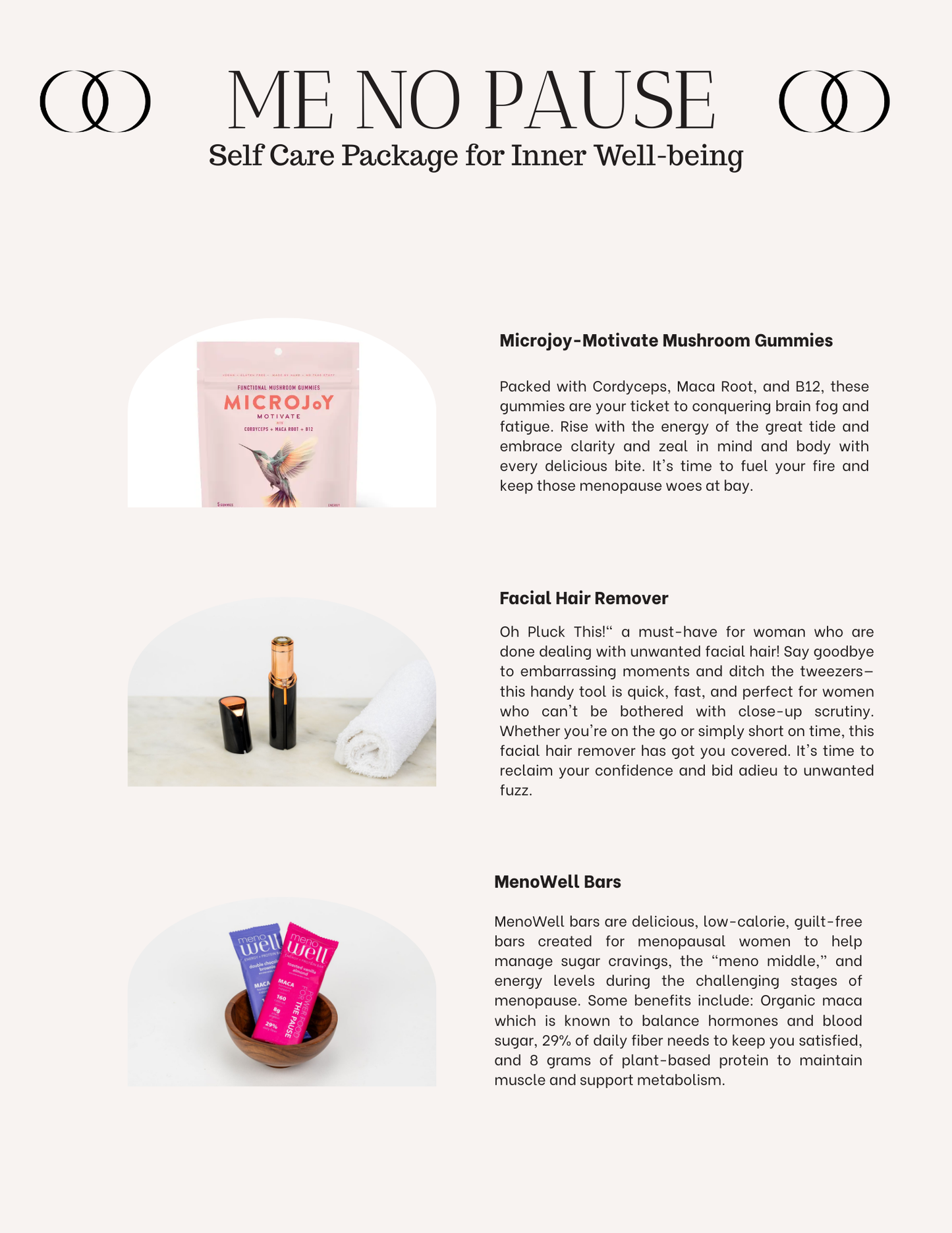 Me No Pause- Menopause Support Kit