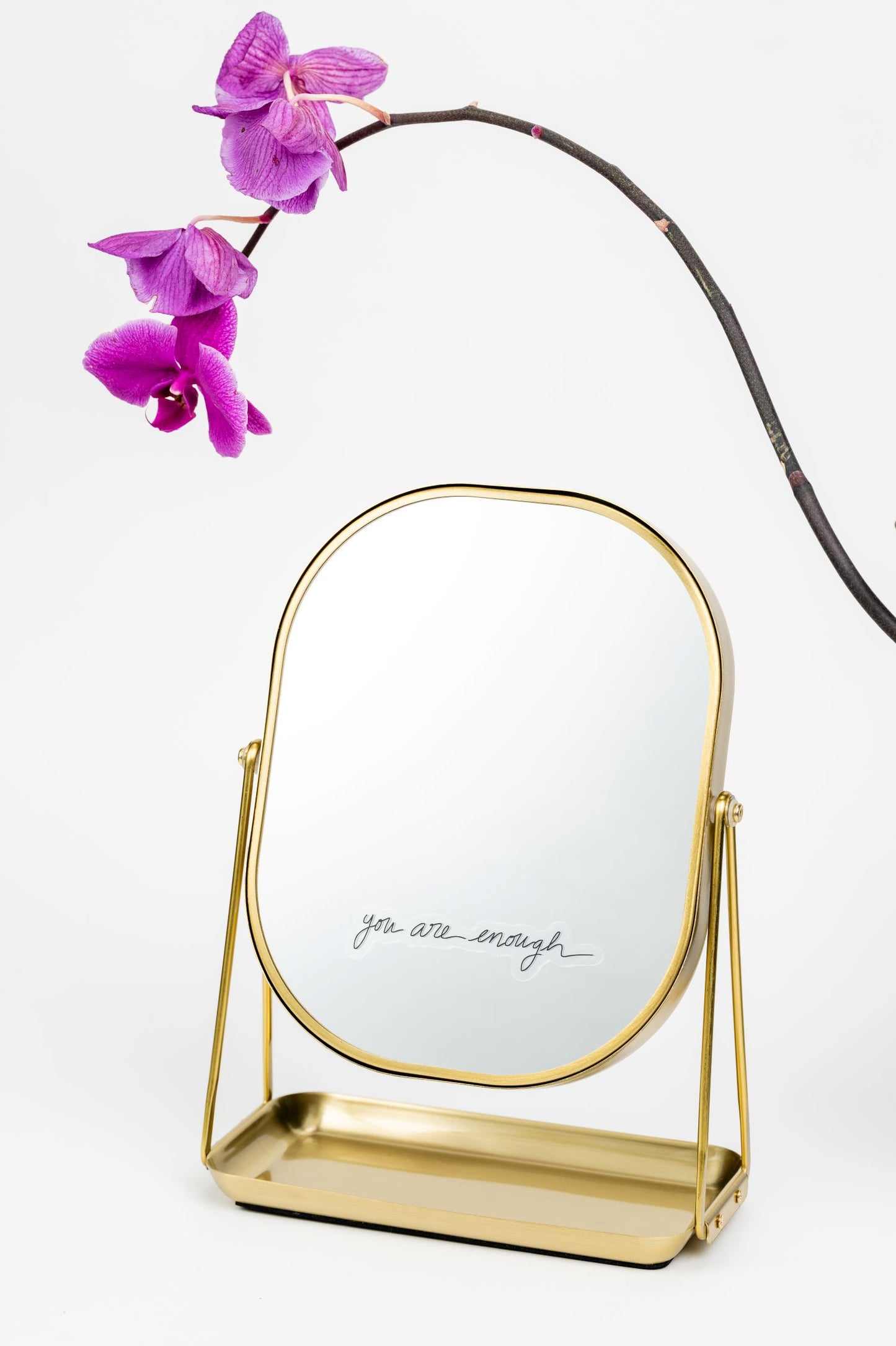 Sticker on mirror