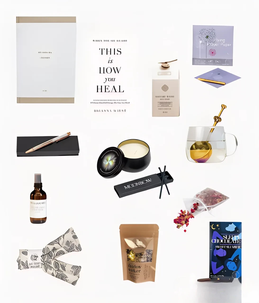 Contents of the Moonbow gift set.