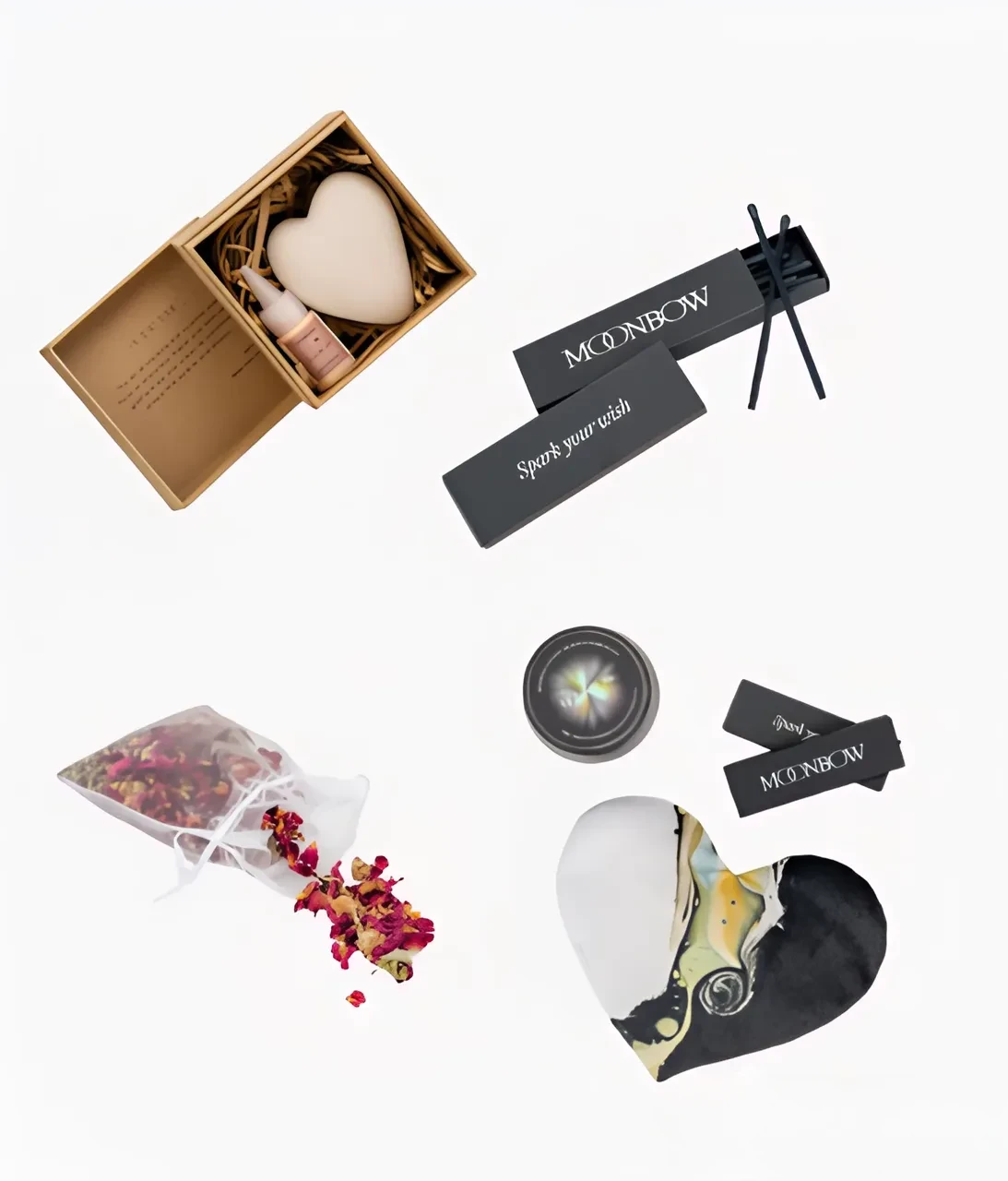 Black Moonbow gift bag with self-care items