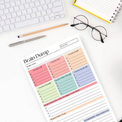 Brain Dump Planner Note Pad